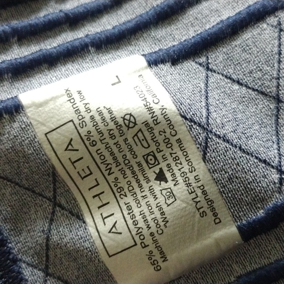 Athleta Fitness Fast Line Women's Navy Blue Athletic Top - Picture 3 of 4